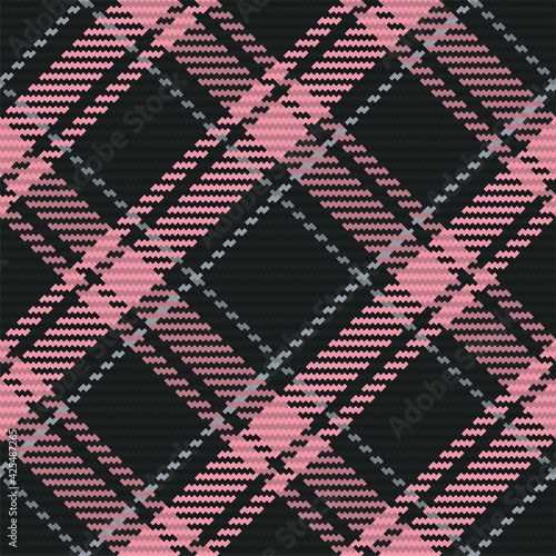 Seamless pattern of scottish tartan plaid. Repeatable background with check fabric texture. Vector backdrop striped textile print.