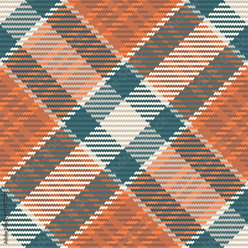 Seamless pattern of scottish tartan plaid. Repeatable background with check fabric texture. Vector backdrop striped textile print.