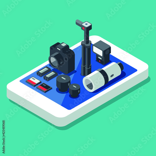 Professional photographic equipment on a smartphone