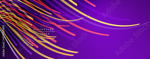 Abstract colorful lines vector background. Internet, big data and technology connections concept, abstract template