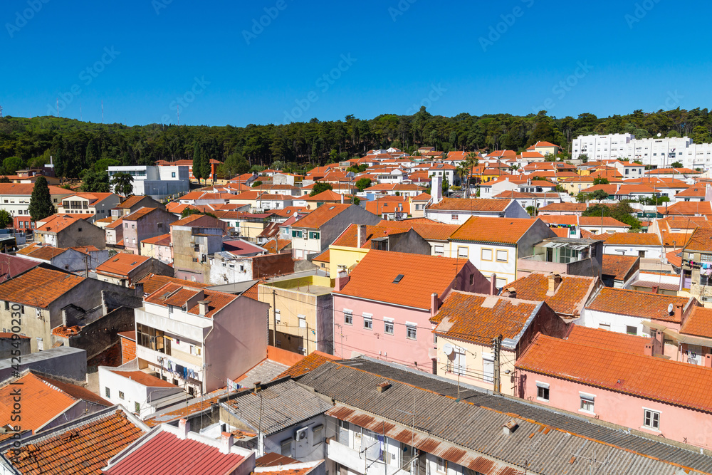 Aerial view of old town Lisbon, Portugal