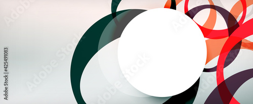 Ring geometric shapes, o letter repetition wallpaper. Abstract background for business or technology presentations, internet posters or web brochure covers