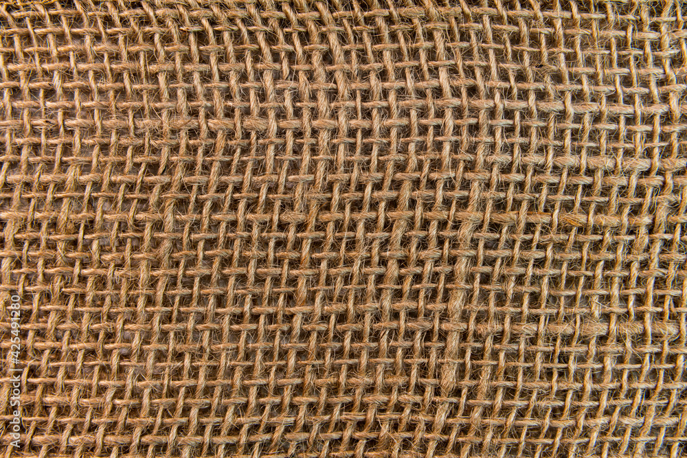 Close up photo of brown burlap texture background, Close up photo of brown burlap texture background,