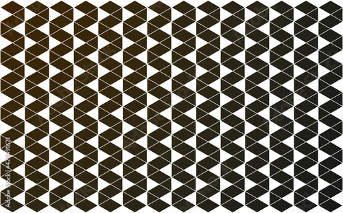 Seamless pattern with black white striped lines. Optical illusion effect. Geometric tile in op art style. Vector illusive background, texture. Futuristic element, technologic design.