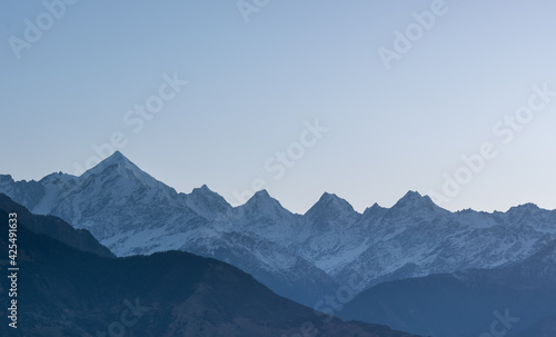 Panchachuli peaks from munsiyari. photo