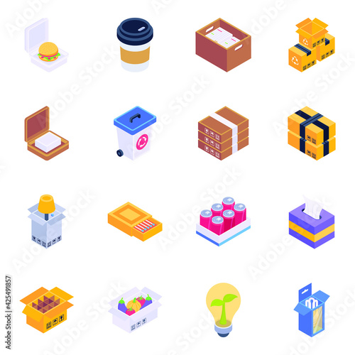 
Flat Icons of Waste Management

