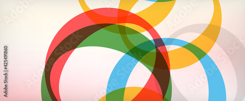 Ring geometric shapes, o letter repetition wallpaper. Abstract background for business or technology presentations, internet posters or web brochure covers