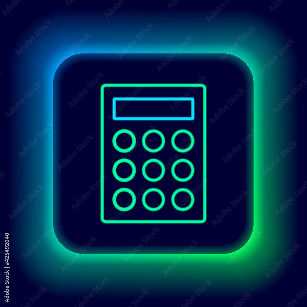 Glowing neon line Password protection and safety access icon isolated on black background. Security, safety, protection, privacy concept. Colorful outline concept. Vector Glowing neon line Password protection and safety access icon isolated on black background. Security, safety, protection, privacy concept. Colorful outline concept. Vector