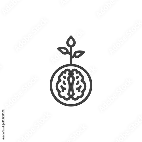 Growth mindset line icon