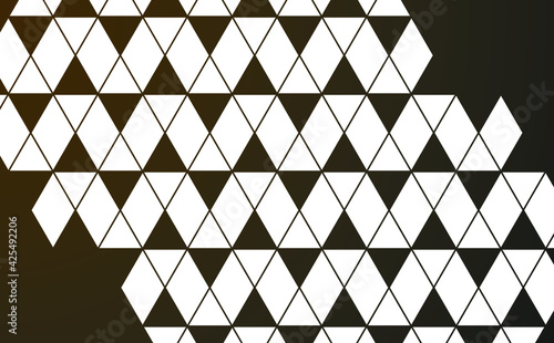 Seamless pattern with black white striped lines. Optical illusion effect. Geometric tile in op art style. Vector illusive background, texture. Futuristic element, technologic design.