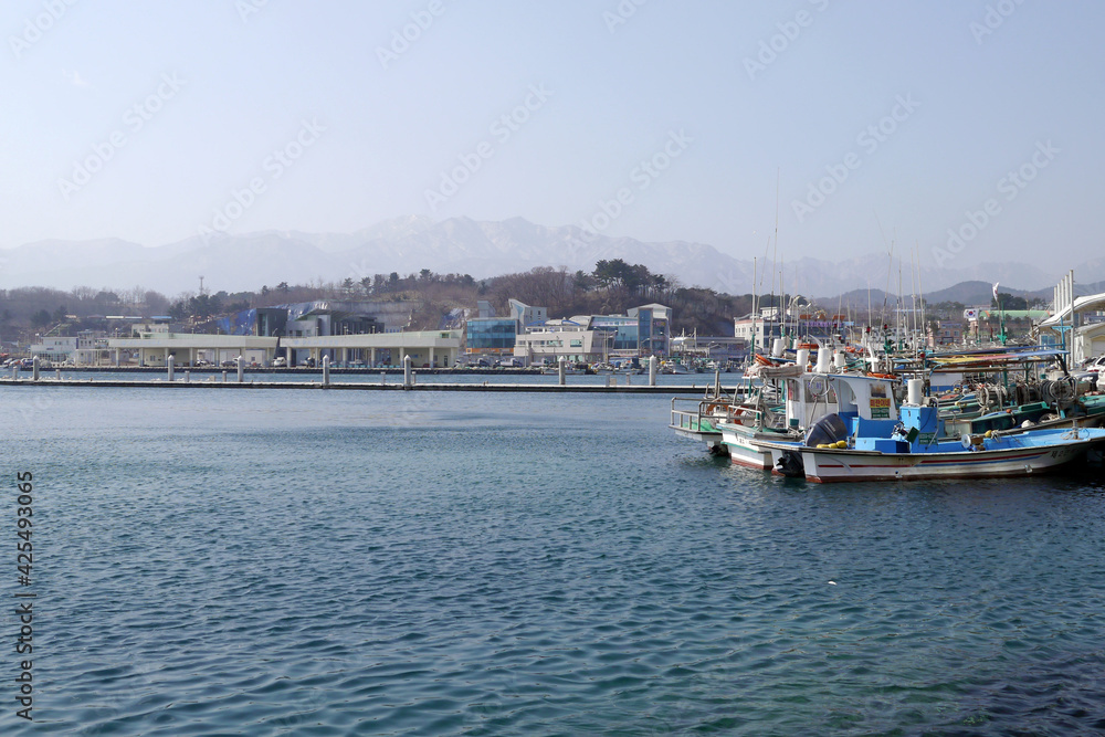 blue sea, Harbour and boats
