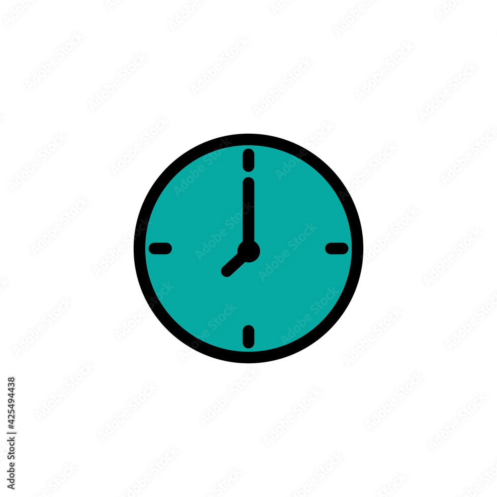 Clock lineal color icon. time symbol. the icon can be used for application, web icon, infographic. Editable stroke. Design template vector Clock lineal color icon. time symbol. the icon can be used for application, web icon, infographic. Editable stroke. Design template vector