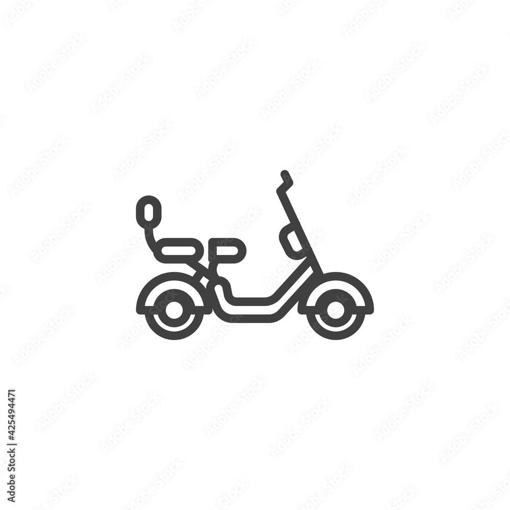 Fototapeta premium Electric bike line icon