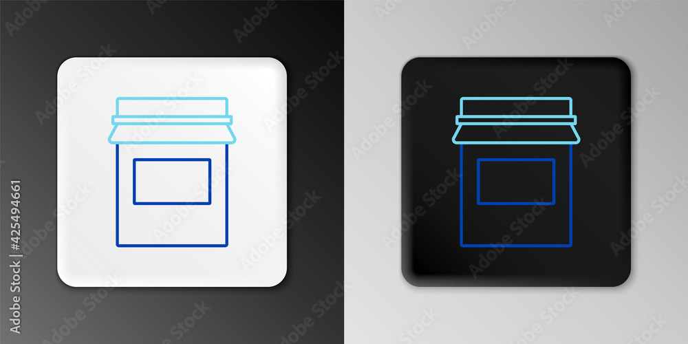 Line Jam jar icon isolated on grey background. Colorful outline concept. Vector Line Jam jar icon isolated on grey background. Colorful outline concept. Vector