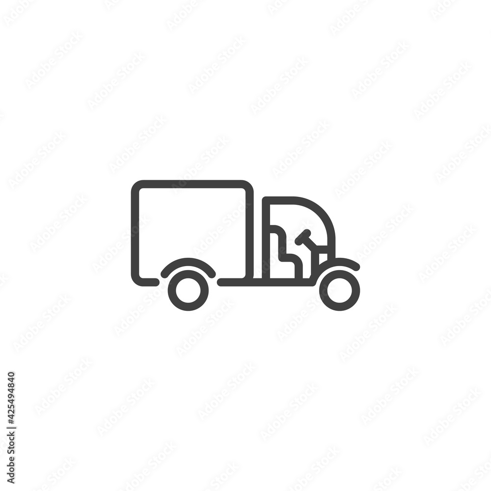 Electric transportation line icon Electric transportation line icon