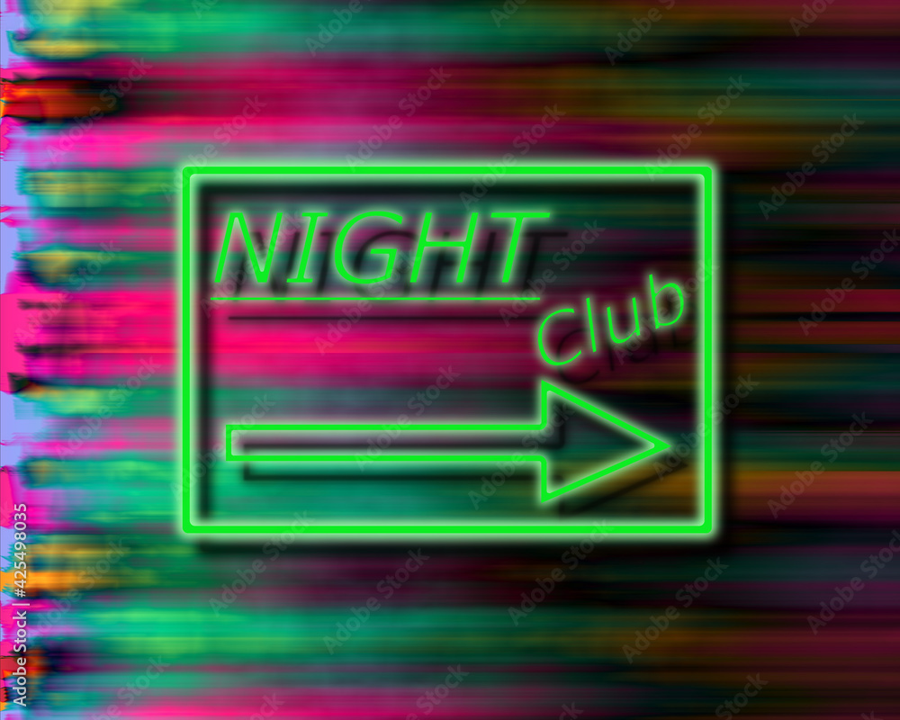 Insegna al neon locali notturni vita e divertimento Insegna al neon locali notturni vita e divertimento