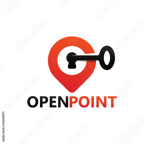 Key open point logo template design