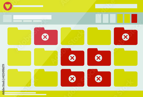 Antivirus software detecting infected files