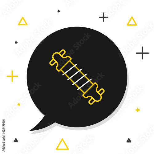 Line Bicycle suspension icon isolated on white background. Colorful outline concept. Vector