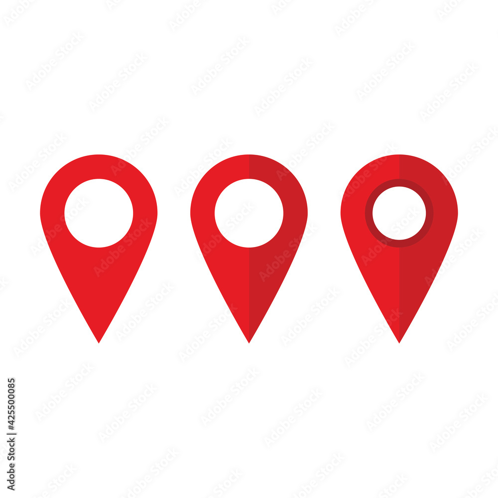 Map pin flat design style modern icon, pointer minimal vector symbol, marker sign Map pin flat design style modern icon, pointer minimal vector symbol, marker sign