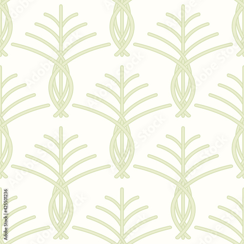 Seamless pattern in art Deco style. Decorative illustration of a palm tree, vintage ornament in vector. Wallpaper or elegant fabric © Larisa