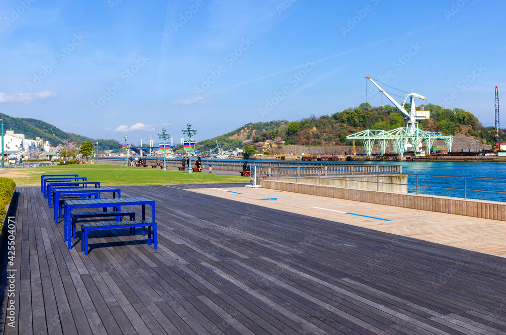 Onomichi pier at Onomichi town, Hiroshima prefecture, Japan.