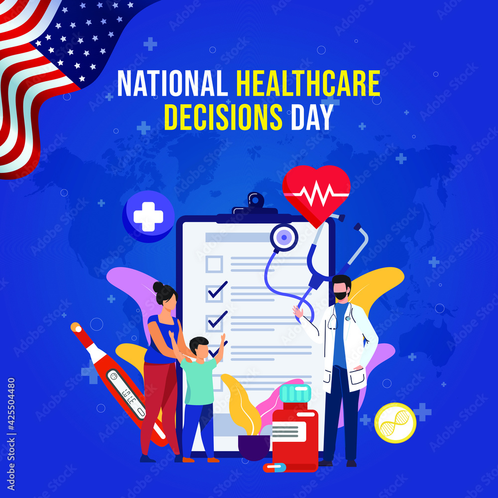 National Healthcare Decisions Day. medical abstract background