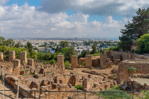 site of historical excavations of the ancient city of Carthage