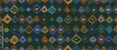 Hand drawn artistic ornamental abstract pattern. Fashionable template for design. Ethnic style.