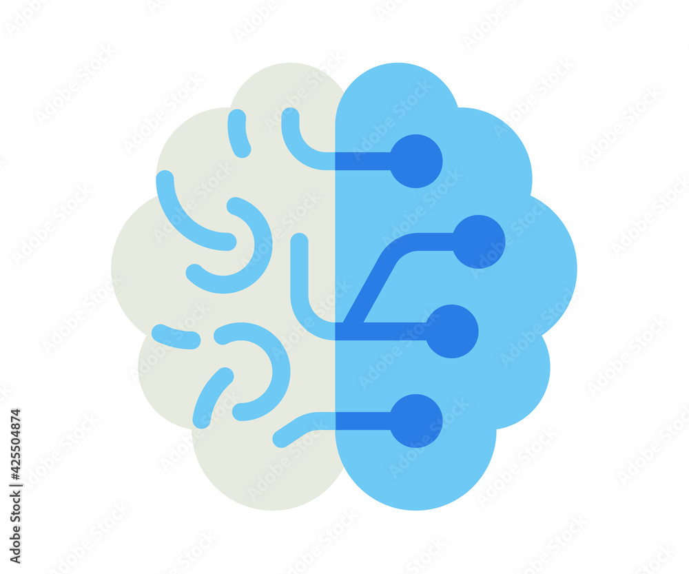 thinking brain think single isolated icon with flat style thinking brain think single isolated icon with flat style