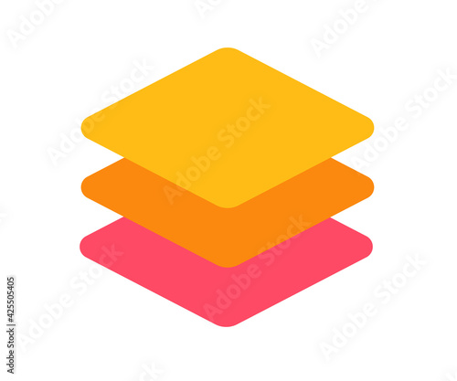 layer design arrange single isolated icon with flat style