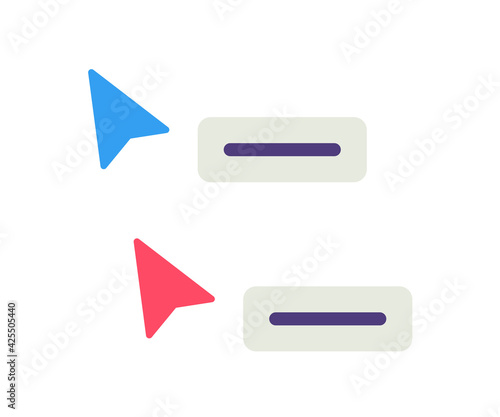 collaboration realtime cursor single isolated icon with flat style