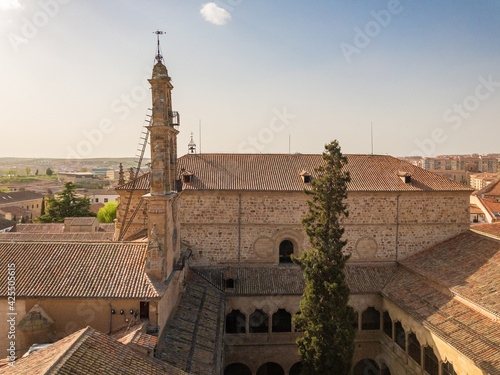 Aerial view of the episcopal palace of Salamanca, Castilla y Leon, Spain