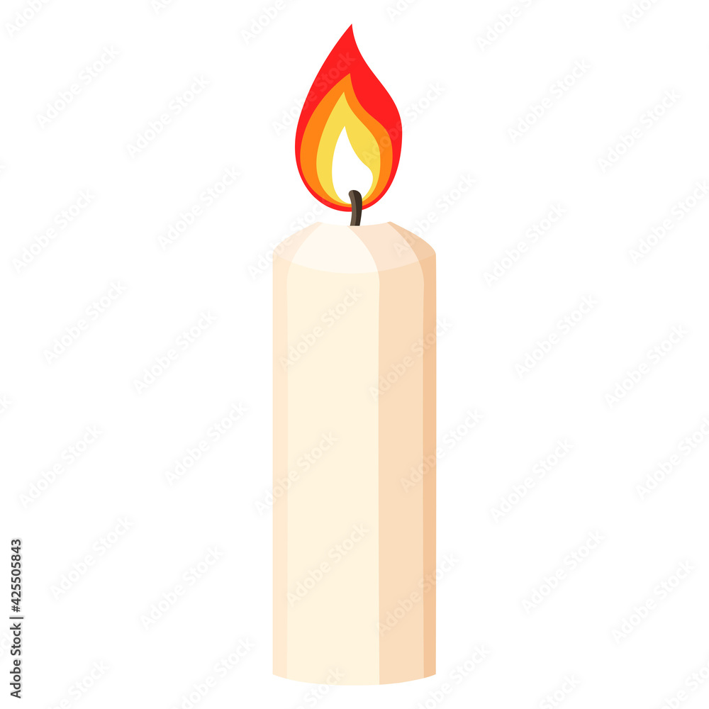 Isolated spa therapy treatment object illustration candle Isolated spa therapy treatment object illustration candle