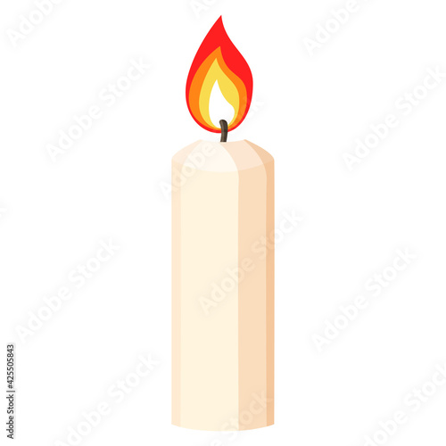 Isolated spa therapy treatment object illustration candle