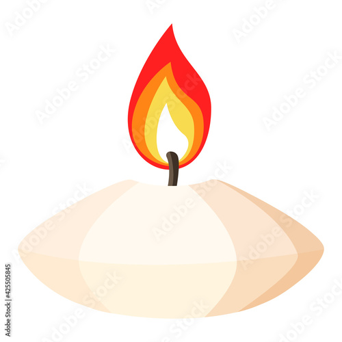 Isolated spa therapy treatment object illustration candle