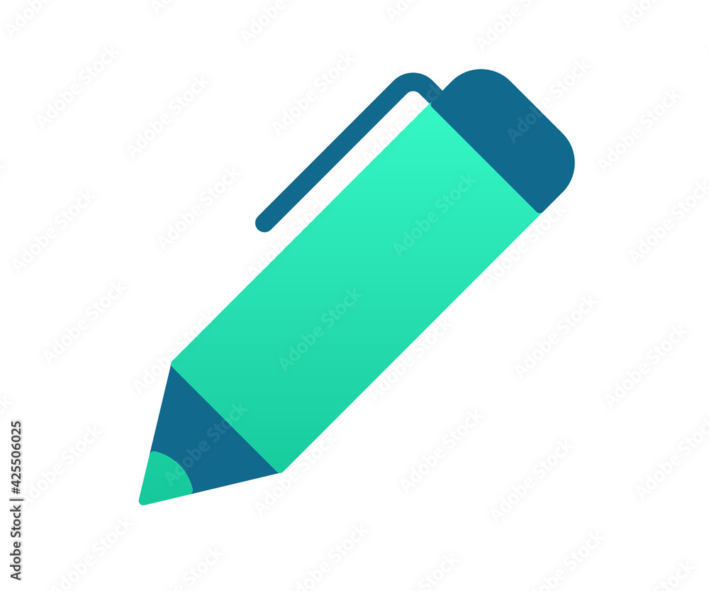 pencil pen write single isolated icon with gradient style pencil pen write single isolated icon with gradient style
