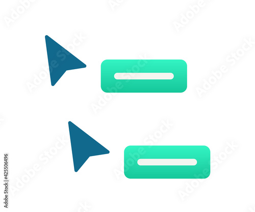 collaboration realtime cursor single isolated icon with gradient style