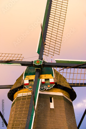 Windmill in the Rottemeren (Bleiswijk, The Netherlands) near Rotterdam.  photo