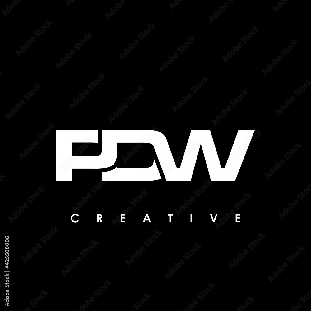 PDW Letter Initial Logo Design Template Vector Illustration