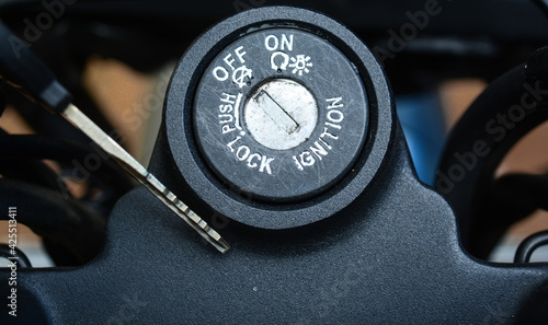 Key hole of motor bike