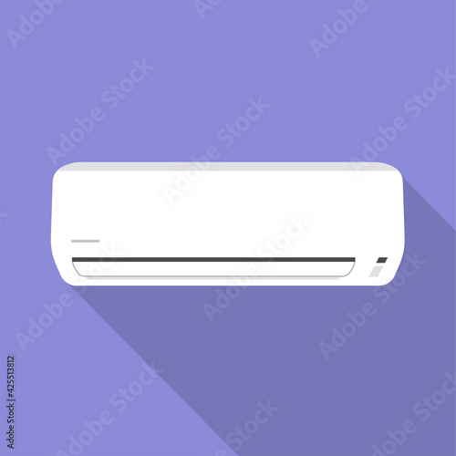 Air conditioner flat design icon. Vector illustration