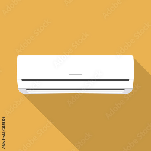 Air conditioner flat design icon. Vector illustration