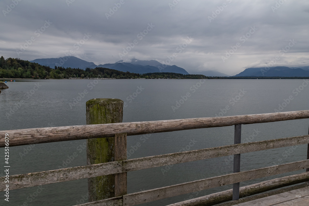 lake Chiemsee in the bavarian alps in Germany