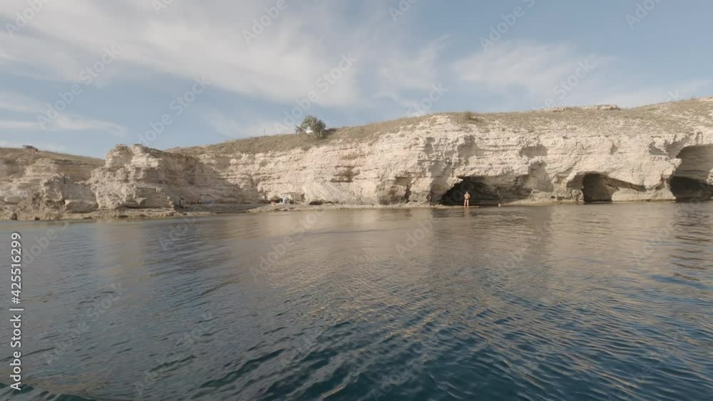 Rocky coast or cape of sea, seascape, tourist destinations. Rocky coast or cape of sea, seascape, tourist destinations.