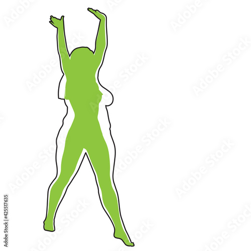 Vector conceptual fat overweight obese female vs slim fit healthy body after weight loss or diet with muscles thin young woman isolated. Fitness, nutrition or fatness obesity, health silhouette shape
