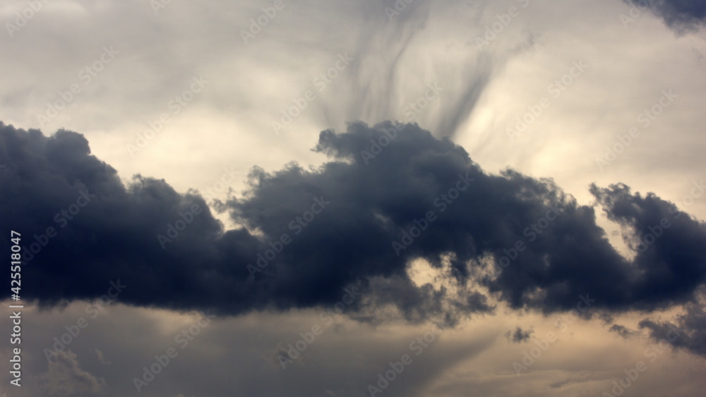 Over head Shot of rain cloud come weather change