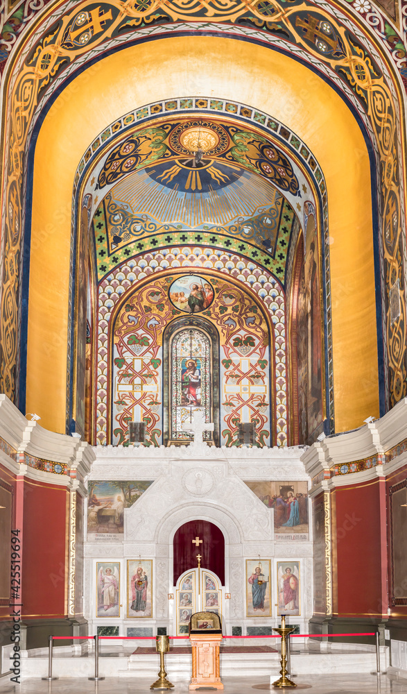 Fototapeta premium The interior of the Holy- Ascension Cathedral