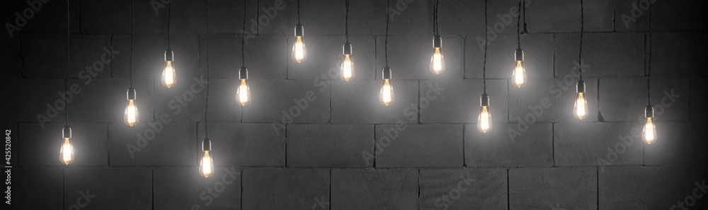 Light bulbs over dark texture Light bulbs over dark texture