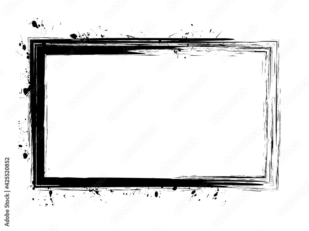 brush frame banner isolated on white background brush frame banner isolated on white background